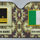 Personalized Ireland Soldier/Veteran Camo With Name And Rank Auto Sun Shade - 17230752