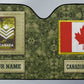 Pare-soleil de voiture personnalisé avec camouflage soldat/vétéran du Canada avec nom et grade - 17230752