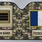 Pare-soleil de voiture personnalisé avec camouflage soldat/vétéran de la France avec nom et grade - 17230752