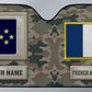 Personalized France Soldier/Veteran Camo With Name And Rank Auto Sun Shade - 17230752