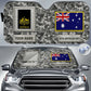 Personalized Australia Soldier/Veteran Camo With Name And Rank Auto Sun Shade - 17230752