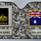 Personalized Australia Soldier/Veteran Camo With Name And Rank Auto Sun Shade - 17230752