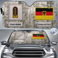 Personalized Germany Soldier/Veteran Camo With Name And Rank Auto Sun Shade - 17230752