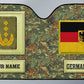 Personalisierter automatischer Sonnenschutz im Tarnmuster für deutsche Soldaten/Veteranen mit Namen und Rang – 17230752