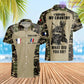 Personalized France Soldier/Veteran Camo with Name, Rank POLO All Over Printed - 17234208