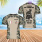 Personalized France Soldier/Veteran Camo with Name, Rank POLO All Over Printed - 17234208