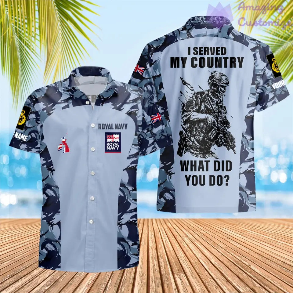 Personalized UK Soldier/Veteran Camo with Name, Rank POLO All Over Printed - 17234208