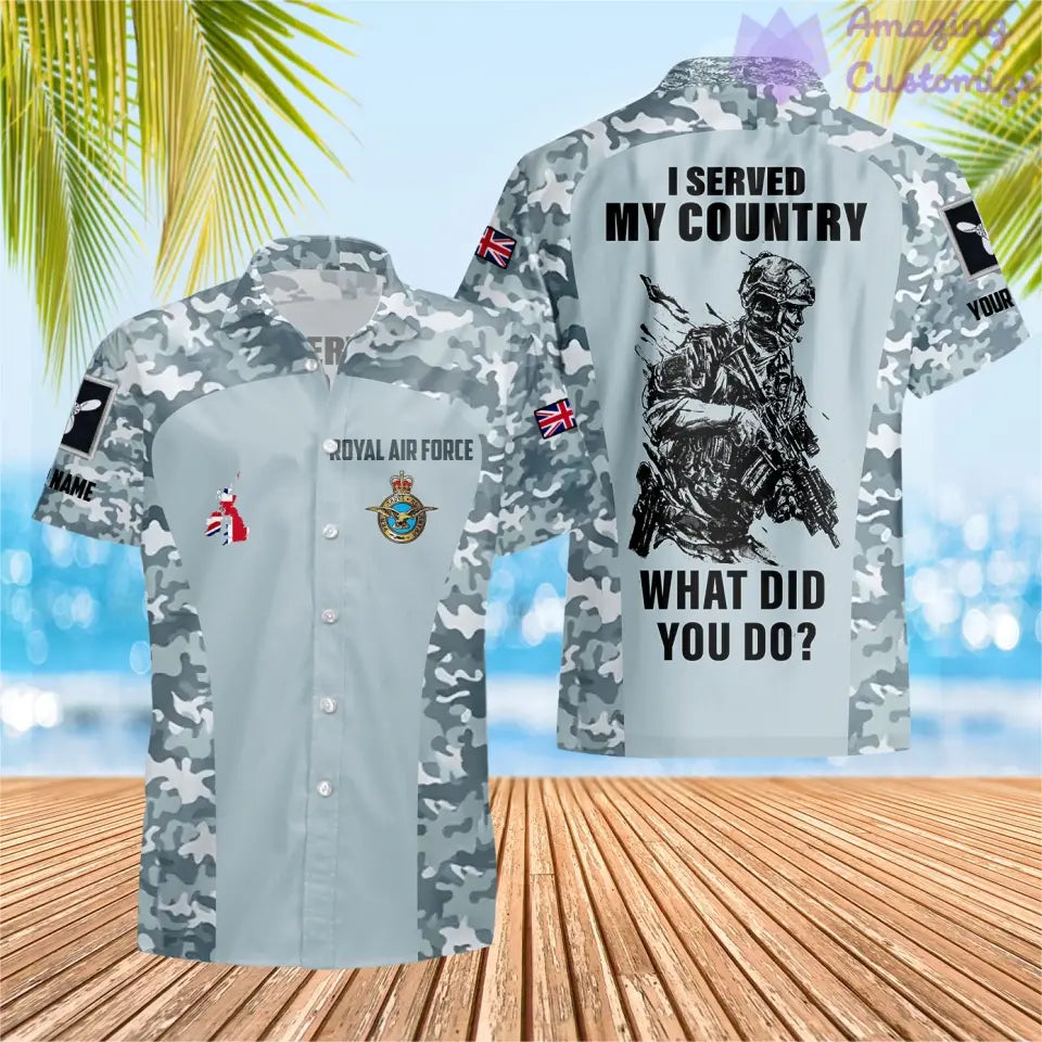 Personalized UK Soldier/Veteran Camo with Name, Rank POLO All Over Printed - 17234208