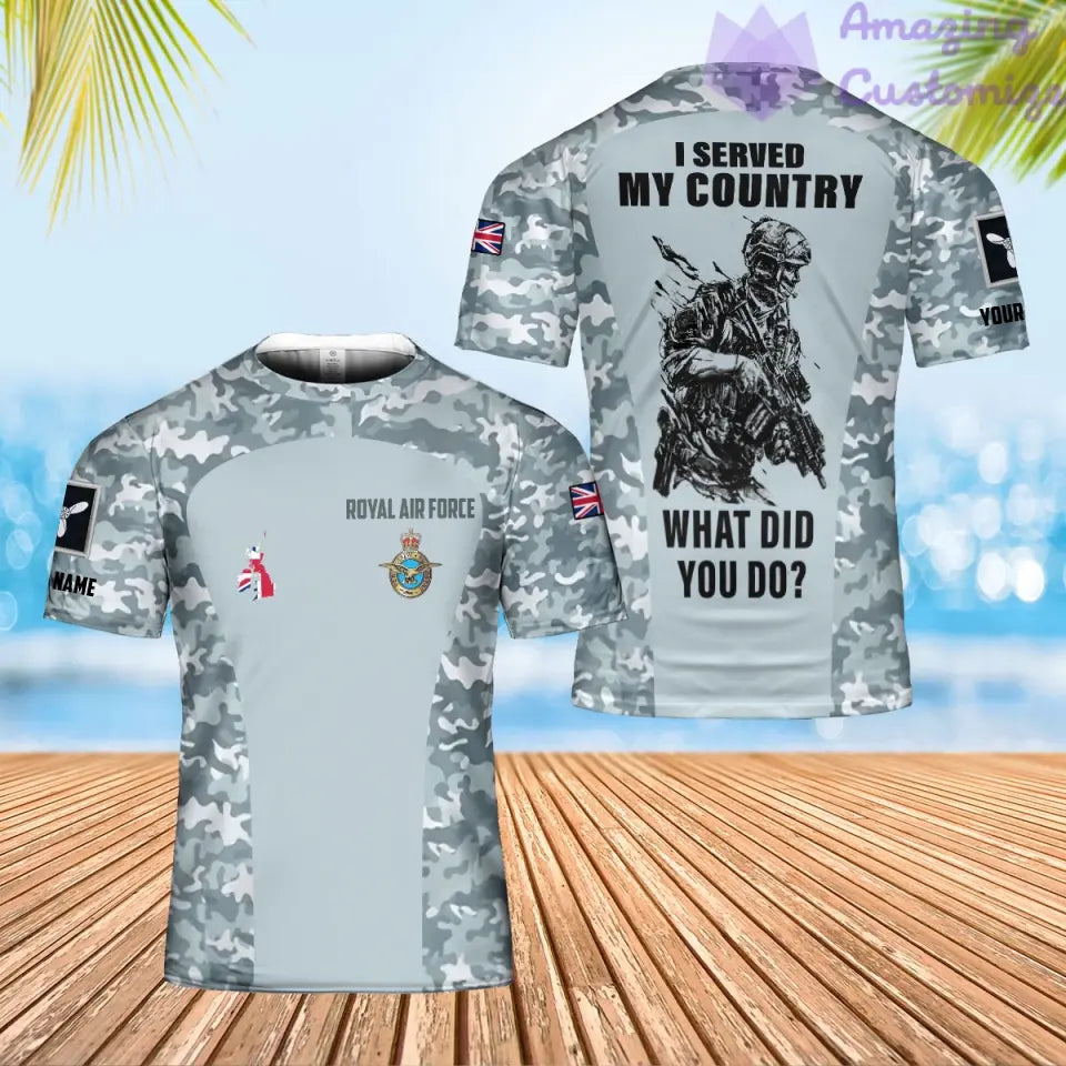 Personalized UK Soldier/Veteran Camo with Name, Rank POLO All Over Printed - 17234208