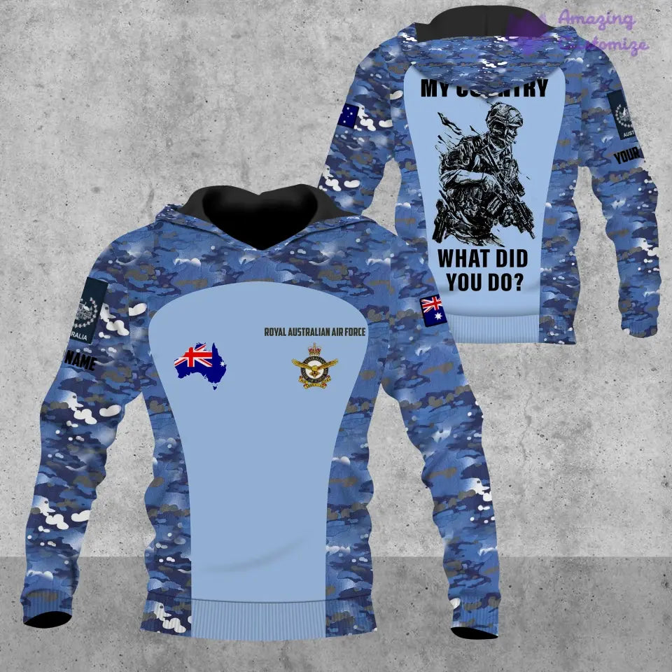 Personalized Australia Soldier/Veteran Camo with Name, Rank POLO All Over Printed - 17234208