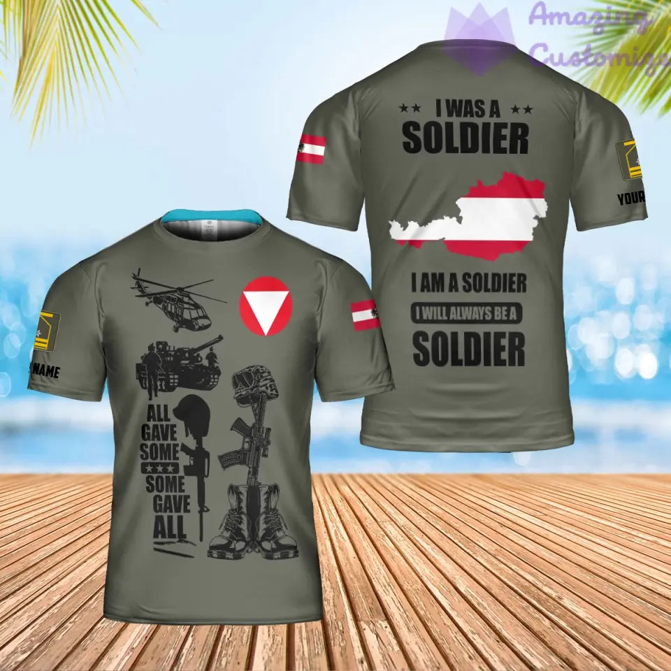 Personalized Austria Soldier/Veteran Camo with Name, Rank POLO All Over Printed - 17235936