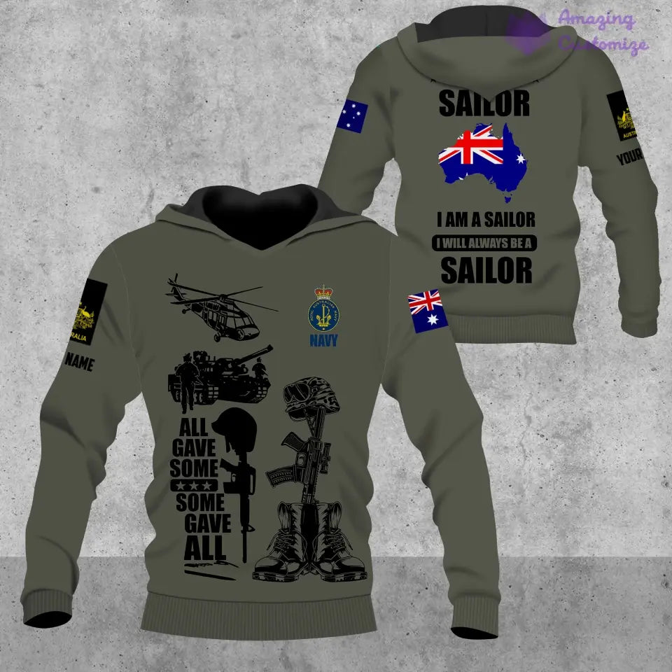 Personalized Australia Soldier/Veteran Camo with Name, Rank POLO All Over Printed - 17235936