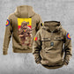 Sweat à capuche vintage personnalisé soldat/vétéran belge imprimé sur toute la surface - 27062401QA