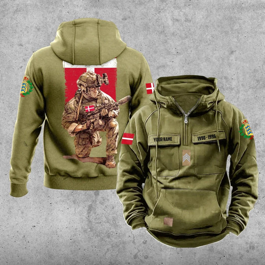 Personalized Denmark Soldier/Veteran Vintage Hoodie All Over Printed - 27062401QA