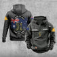 Personalisierter australischer Soldat/Veteran Vintage-Kapuzenpullover mit Rundumdruck - 17207424