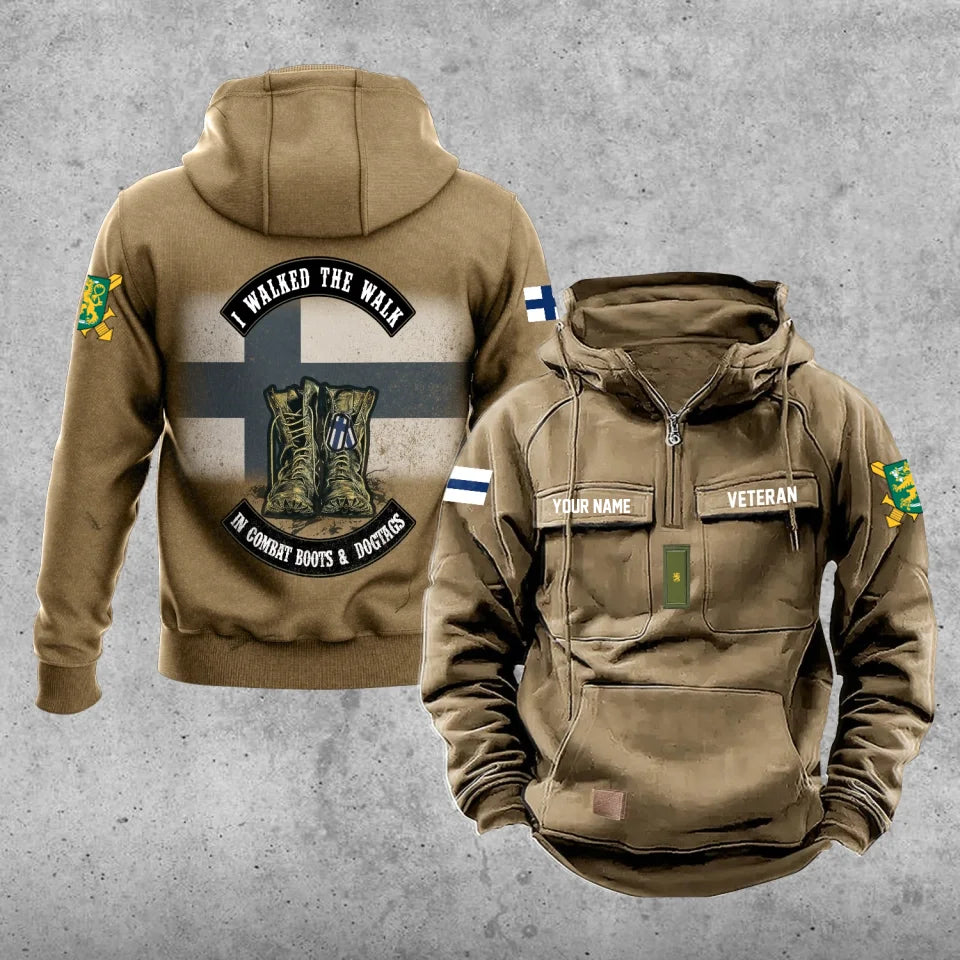 Personalized Finland Soldier/Veteran Vintage Hoodie All Over Printed - 17207424