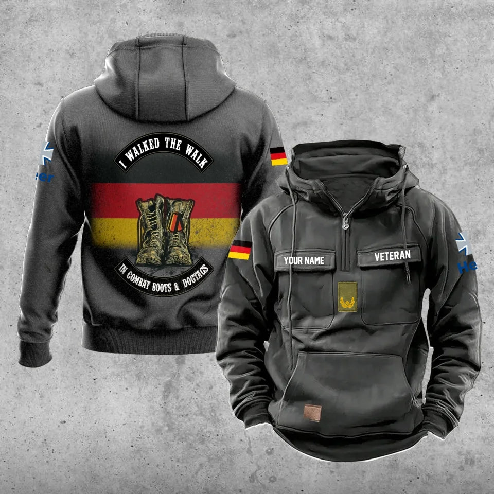 Personalized Germany Soldier/Veteran Vintage Hoodie All Over Printed - 17207424