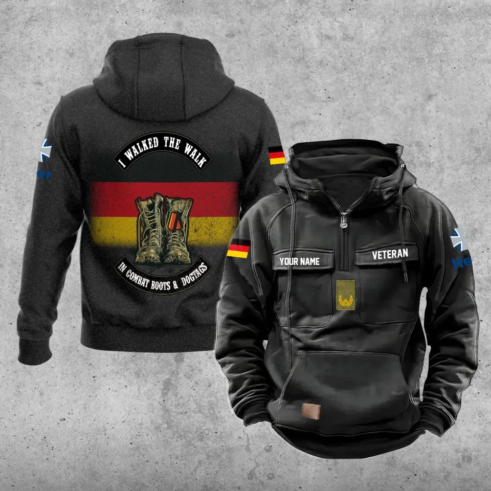 Personalized Germany Soldier/Veteran Vintage Hoodie All Over Printed - 17207424