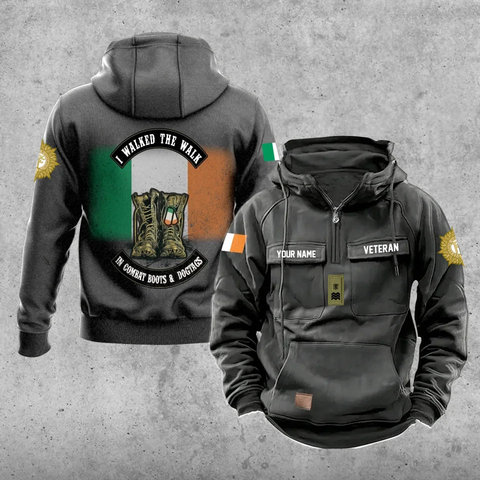 Personalized Ireland Soldier/Veteran Vintage Hoodie All Over Printed - 17207424