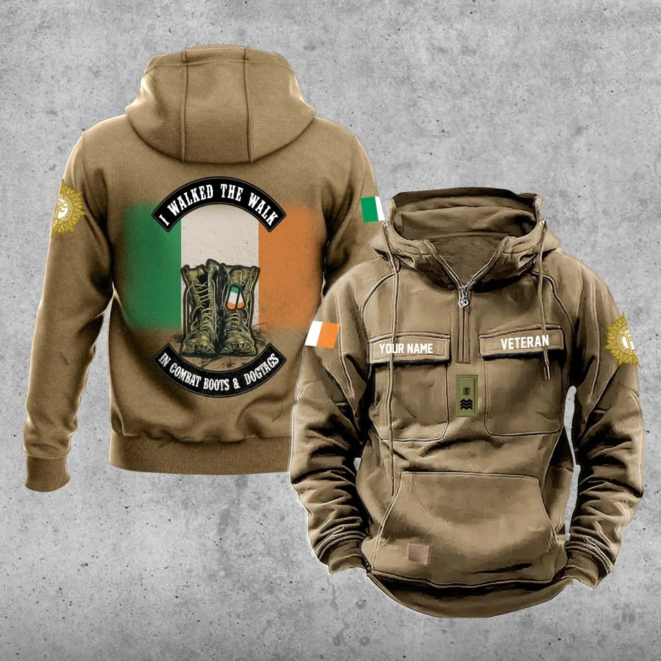 Personalized Ireland Soldier/Veteran Vintage Hoodie All Over Printed - 17207424