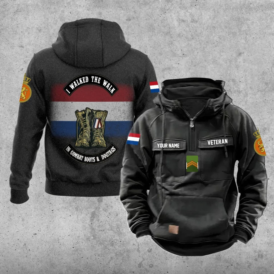 Personalized Netherlands Soldier/Veteran Vintage Hoodie All Over Printed - 17207424