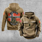 Personalisierter Norwegischer Soldat/Veteran Vintage Hoodie All Over Printed - 17207424