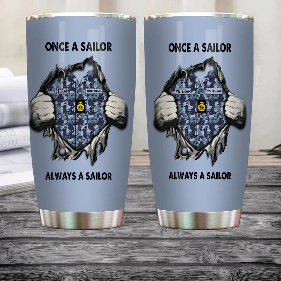 Personalized UK Veteran/ Soldier With Rank, Name Tumbler - 17220384