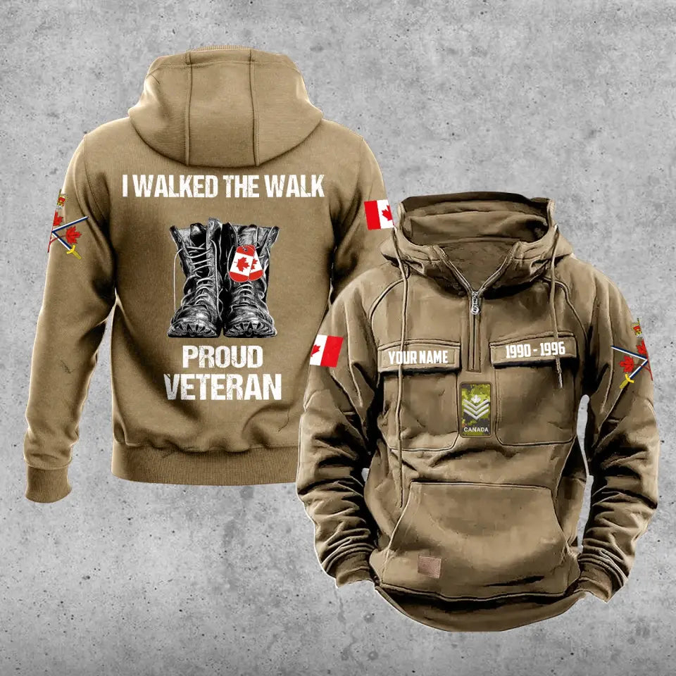 Personalized Canada Soldier/Veteran With Rank, Year And Name Vintage Hoodie All Over Printed - 17219520