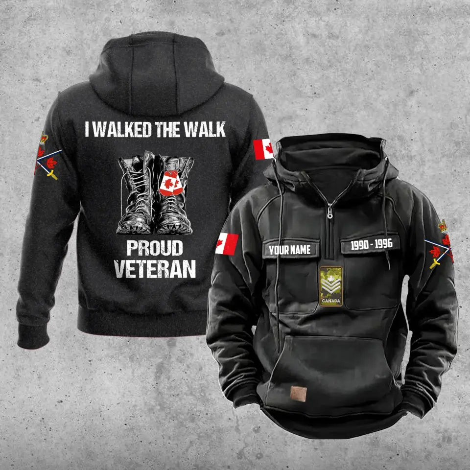 Personalized Canada Soldier/Veteran With Rank, Year And Name Vintage Hoodie All Over Printed - 17219520