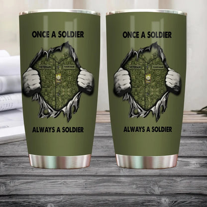 Personalized Canada Veteran/ Soldier With Rank, Name Tumbler - 17220384