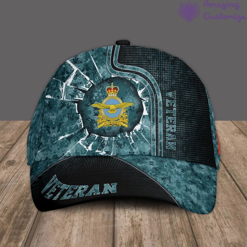 Personalized Rank, Year And Name Canada Soldier/Veterans Camo Baseball Cap - 17170272