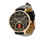 Personalized Italy Soldier/ Veteran With Name, Rank and Year Black Stitched Leather Watch - 17286660 - Gold Version