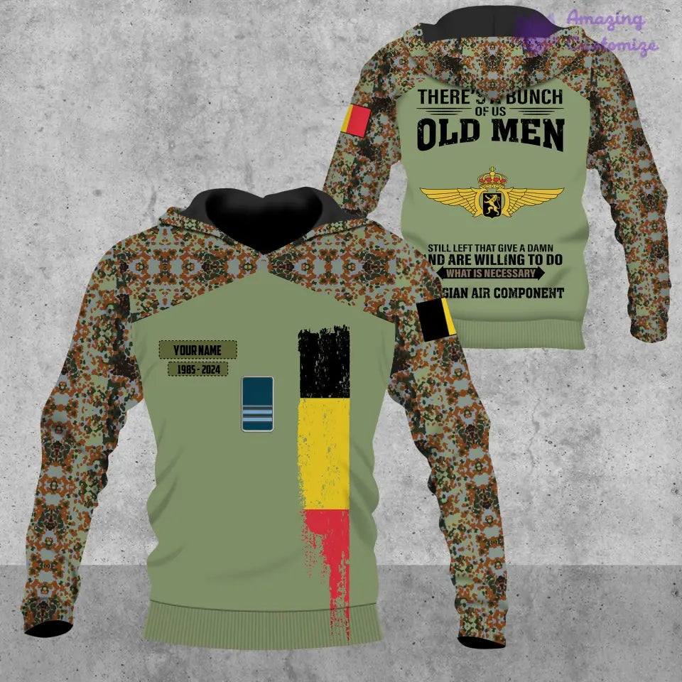 Personalized Belgium Soldier/Veteran Camo with Name, Year and Rank Sweater All Over Printed - 17217792