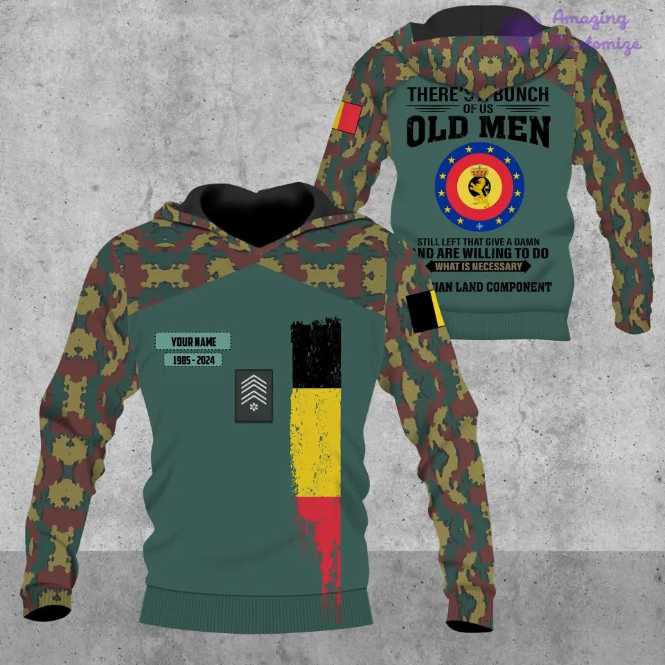 Personalized Belgium Soldier/Veteran Camo with Name, Year and Rank Sweater All Over Printed - 17217792