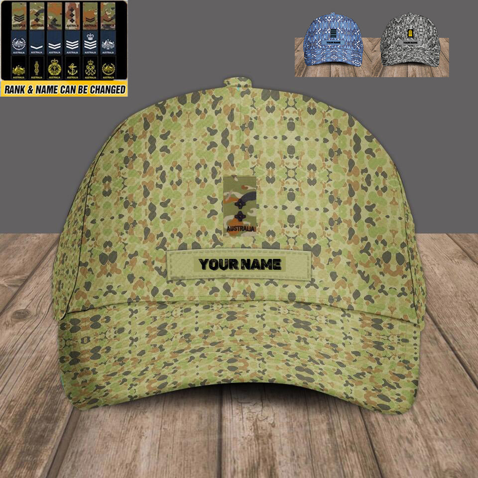 Personalized Rank And Name Australian Soldier/Veterans Camo Baseball Cap - 1679875206