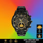 Personalized Australia Soldier/ Veteran With Name, Rank And Year Black Stainless Steel Watch - 17286660 - Gold Version