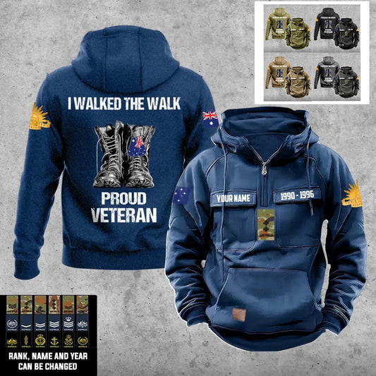 Personalized Australia Soldier/Veteran With Rank, Year And Name Vintage Hoodie All Over Printed - 17219520