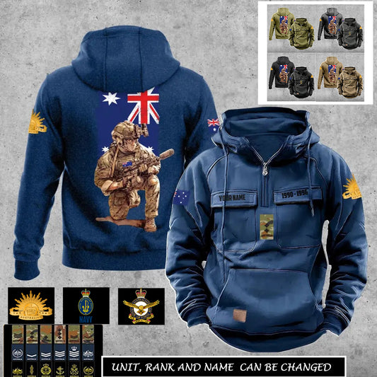 Personalized Australia Soldier/Veteran Vintage Hoodie All Over Printed - 17194464