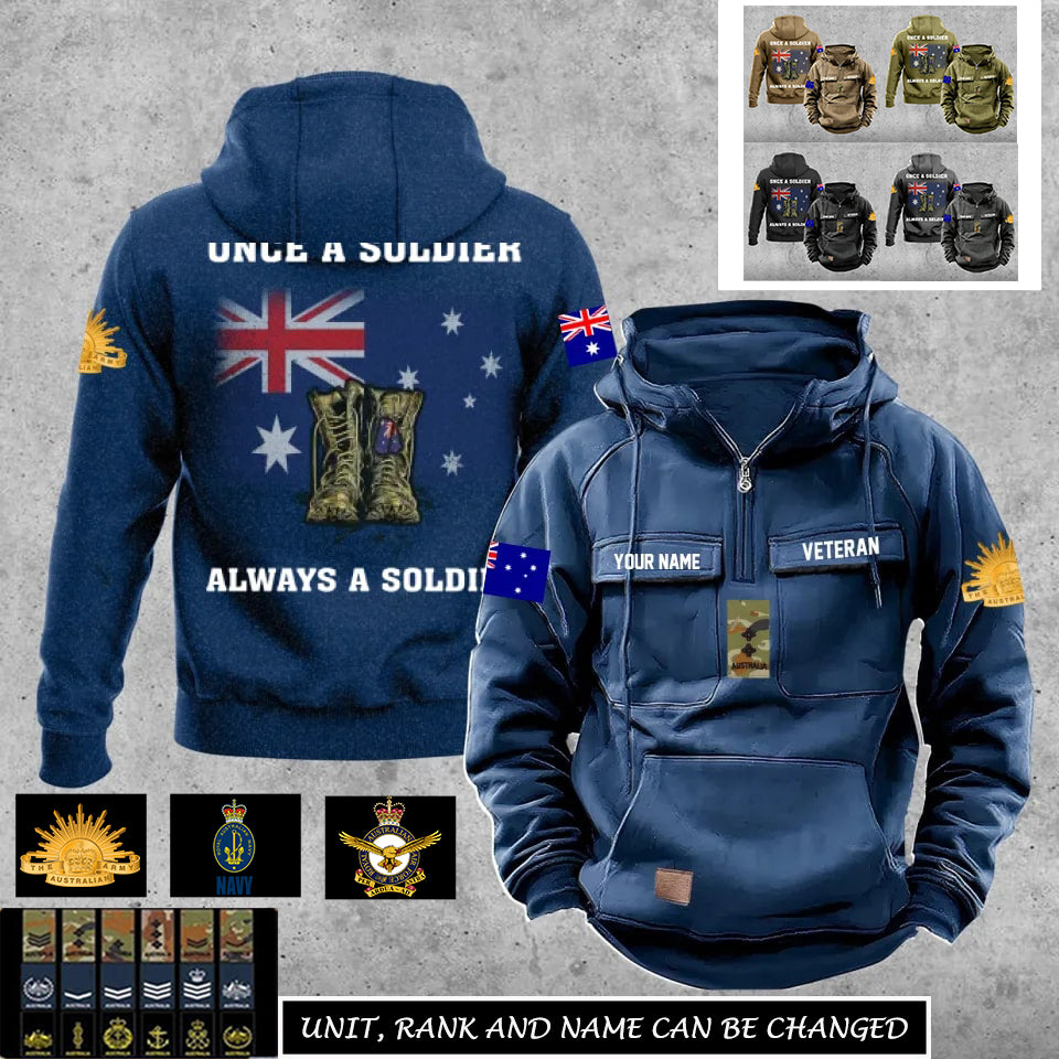 Personalized Australia Soldier/Veteran Vintage Hoodie All Over Printed - 17273088