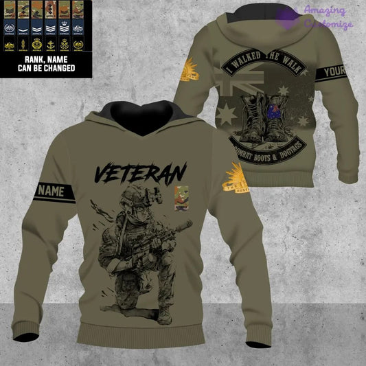 Personalized Australia Soldier/Veteran Camo with Name, Year and Rank Hoodie All Over Printed - 1720569602