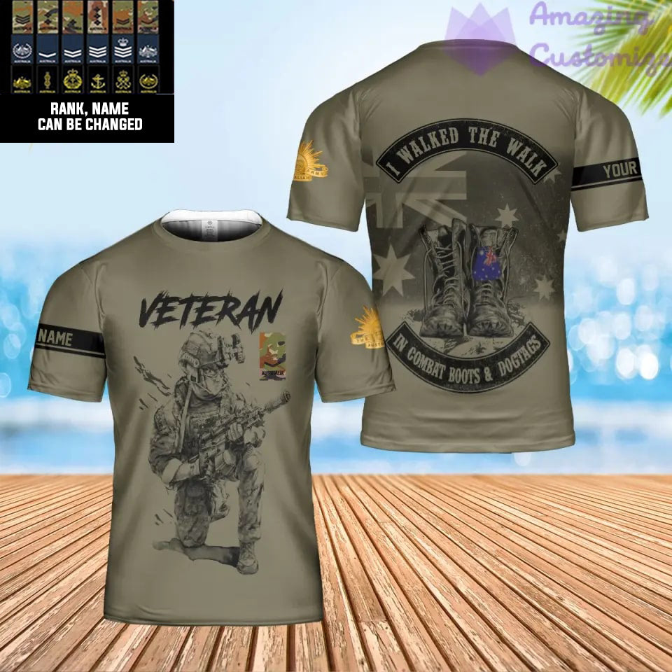 Personalized Australia Soldier/Veteran Camo with Name, Year and Rank Hoodie All Over Printed - 1720569602