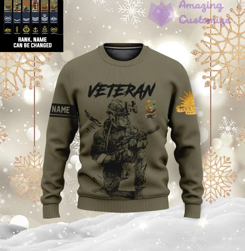 Personalized Australia Soldier/Veteran Camo with Name, Year and Rank Hoodie All Over Printed - 1720569602