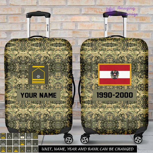 Personalized Austria Soldier/ Veteran With Name, Year And Rank Luggage Cover All Over Printed - 17294688