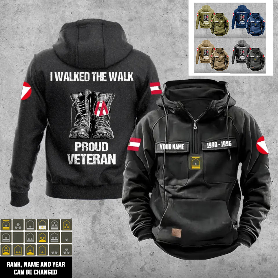 Personalized Austria Soldier/Veteran With Rank, Year And Name Vintage Hoodie All Over Printed - 17219520