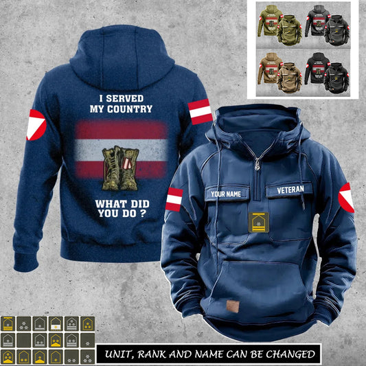 Personalized Austria Soldier/Veteran With Rank And Name Vintage Hoodie All Over Printed - 17270496