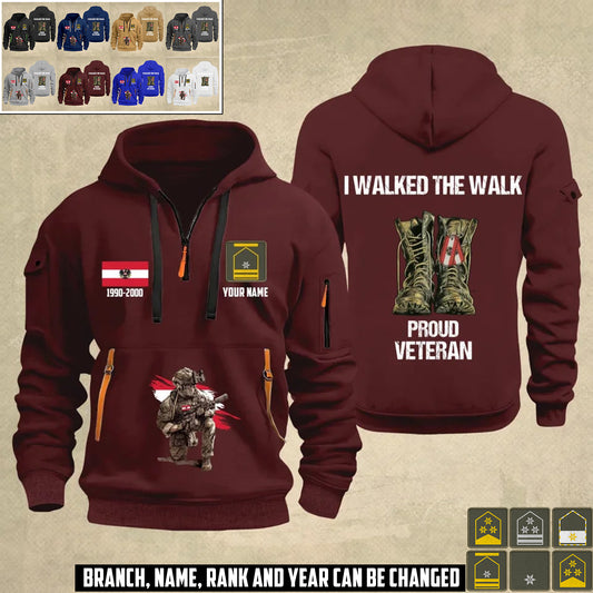 Personalized Austria Soldier/ Veteran With Name, Year And Rank Zip Hoodie Multicolor - 17355168