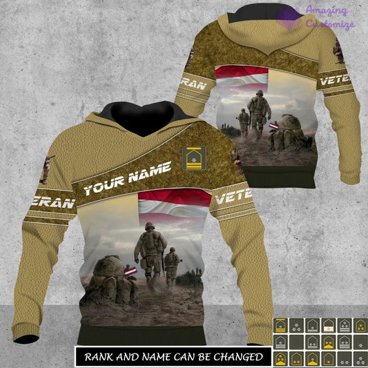 Personalized Austria Soldier/Veteran Camo with Name, Rank Hoodie All Over Printed - 17265312