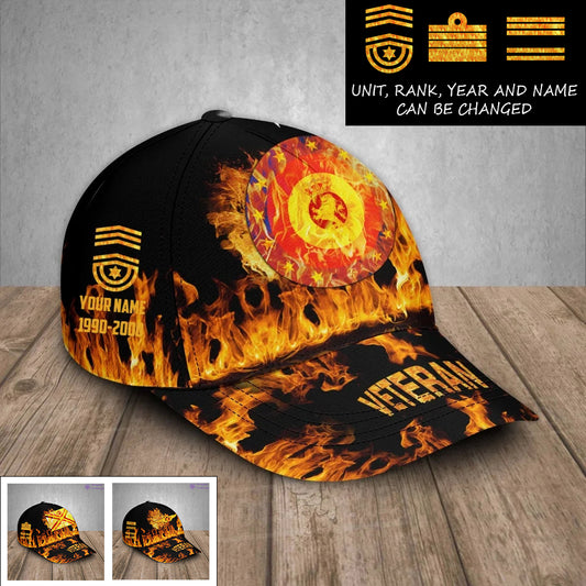 Casquette de baseball personnalisée avec grade, année et nom pour soldat/vétéran belge - 17260992