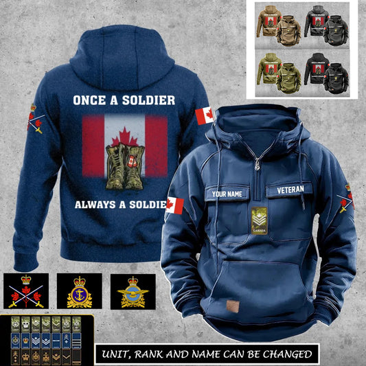 Personalized Canada Soldier/Veteran Vintage Hoodie All Over Printed - 17273088