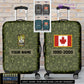 Personalized Canada Soldier/ Veteran With Name, Year And Rank Luggage Cover All Over Printed - 17294688